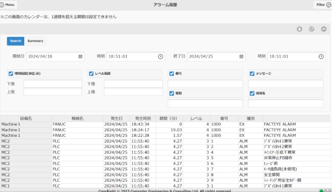 図版：アラームのON/OFFデータだけでなく、アラームの種類やメッセージも収集